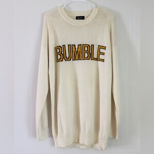 Oversized knit Bumble Cream/ white  Sweater Medium